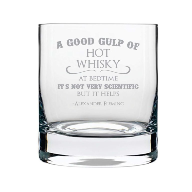 Sleep Well Engraved Whiskey Glass