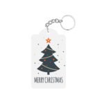 Sparkling Merry Christmas Tree keychain
