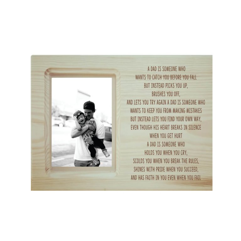 Thanks for Your Faith Dad Engraved Poem Photo Frame