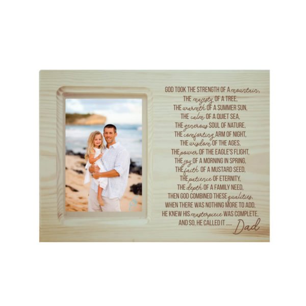 The Masterpiece Dad Engraved Poem Photo Frame