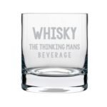 Thinking Mans Beverage Engraved Whiskey Glass