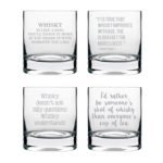 Whiskey The Companion Engraved Whiskey Glasses - Set of 4