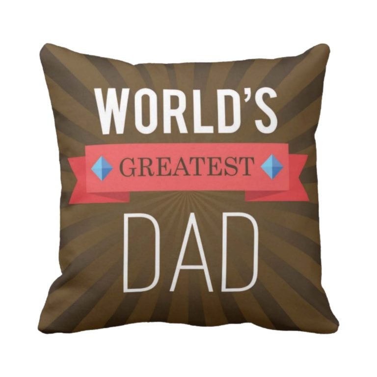 World's Greatest Dad Printed Cushion Cover
