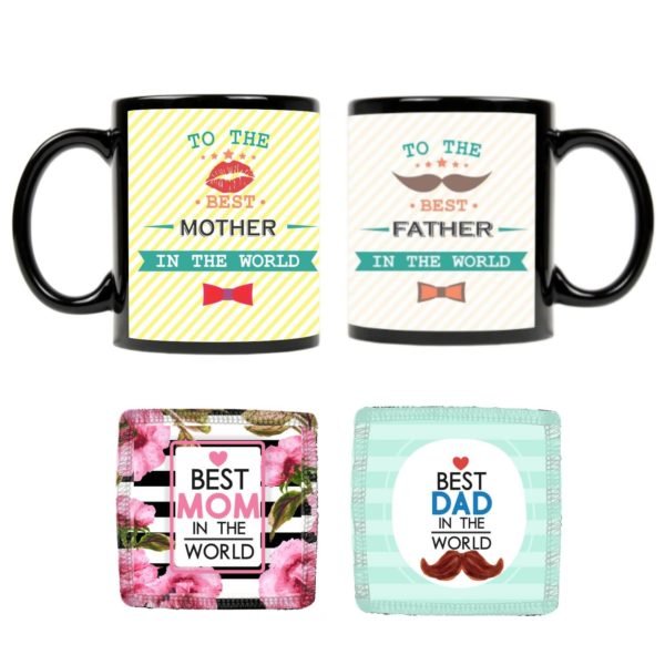 Best Mother Father in The World Couple Coffee Mug