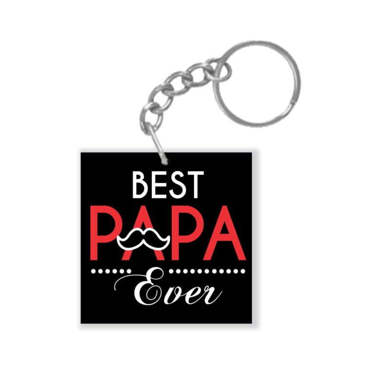 Best Papa Ever Keychain Keyring