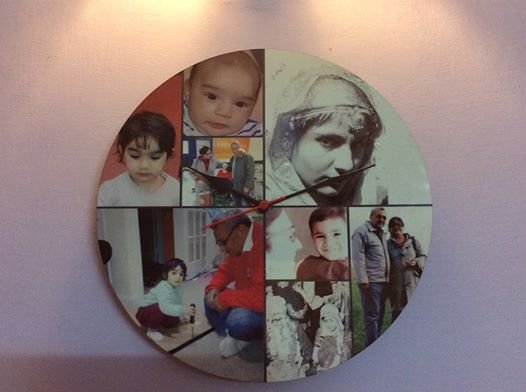 personalized photo collage wall clock by giftsmate