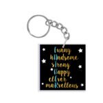 Starry Beautiful Father Definition Keychain Keyring