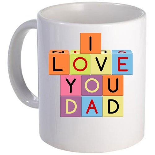 Scrabble I Love You Dad Mug