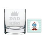 Dad The King Whiskey Glass