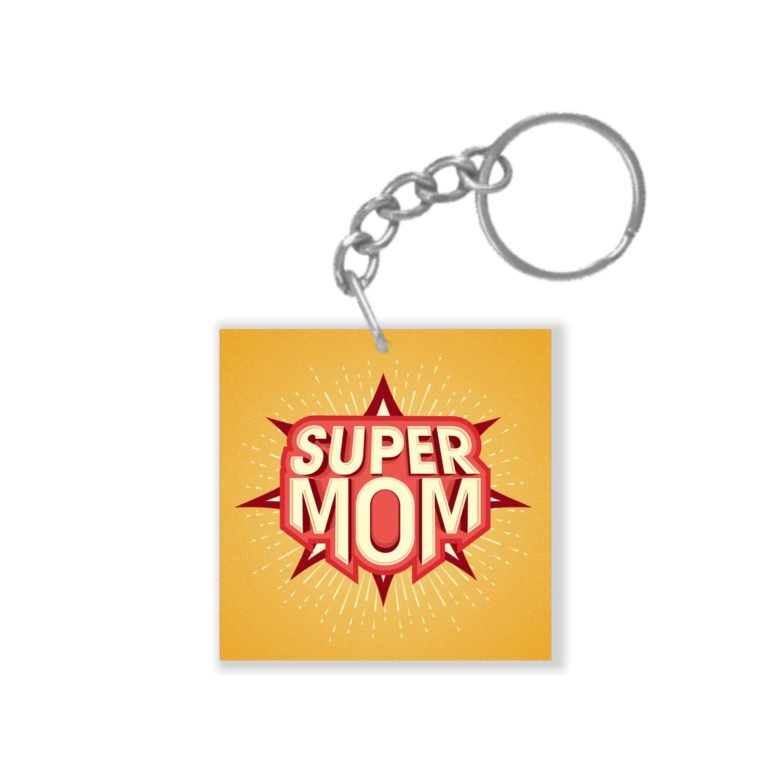 Starry Super Mom Keychain
