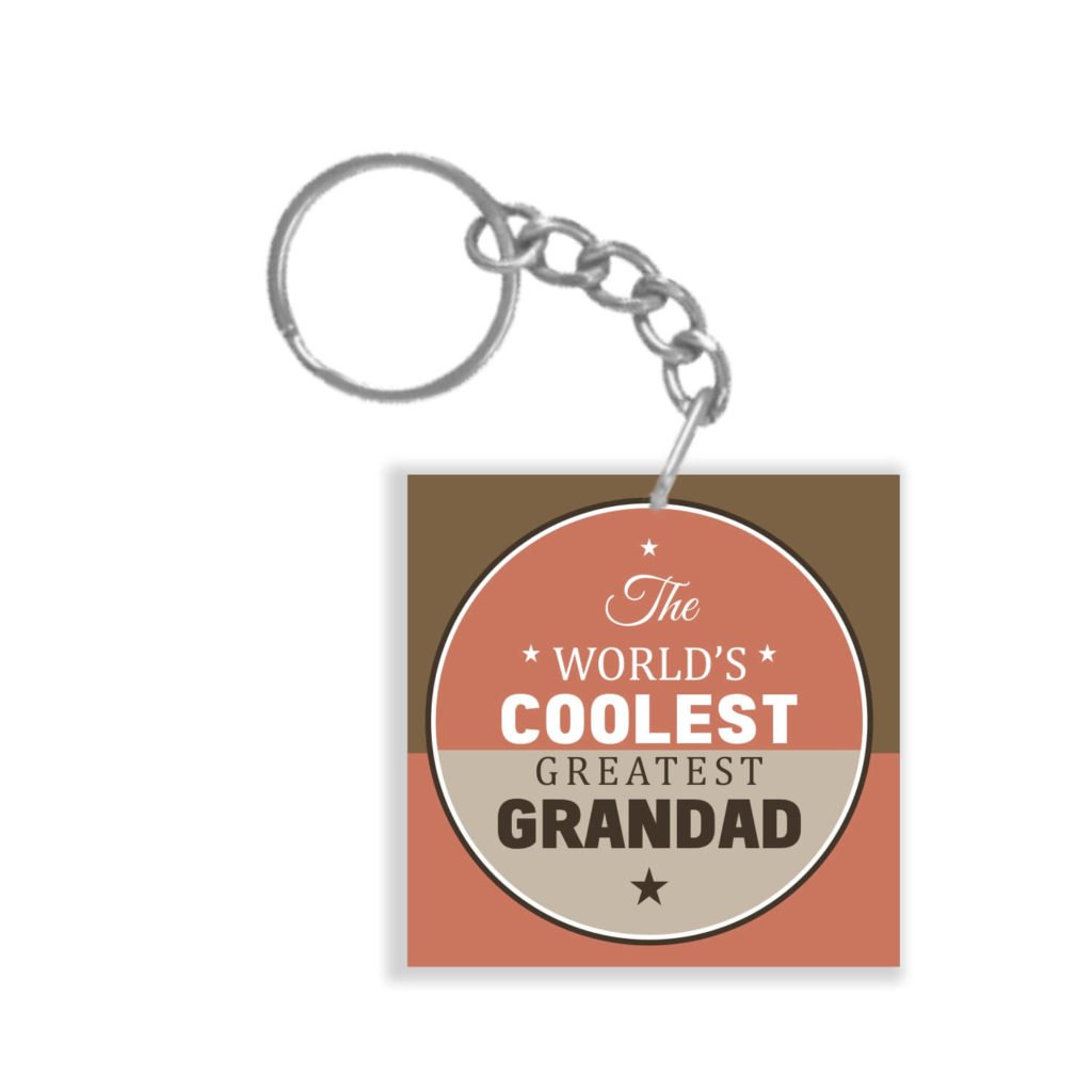 Worlds Coolest Grandpa Keychain