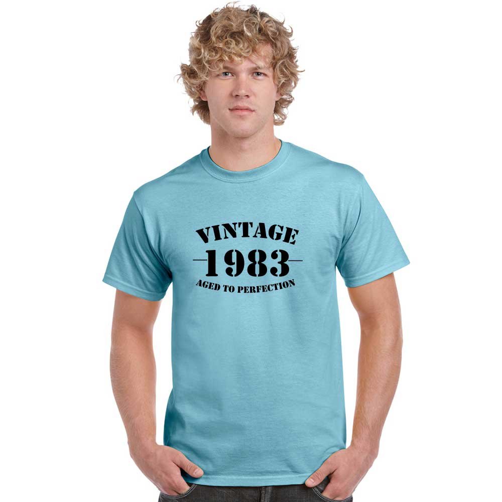 Personalized Vintage Birthday T shirts_turquoise blue