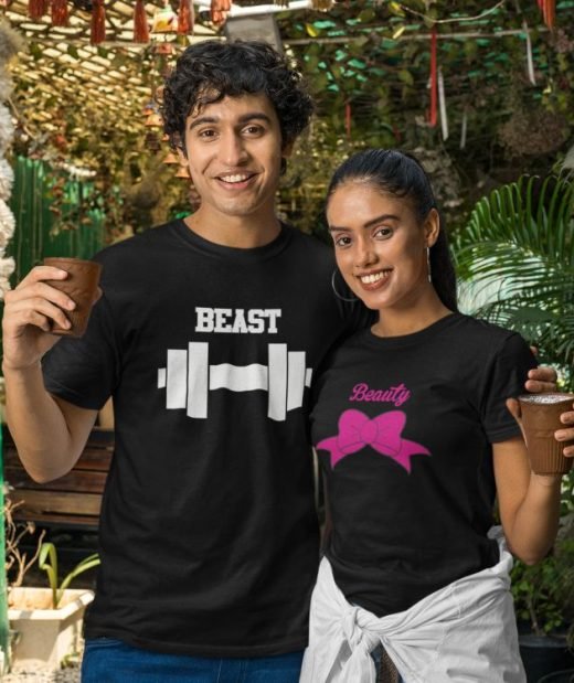 Beauty and Beast Couple T-Shirts
