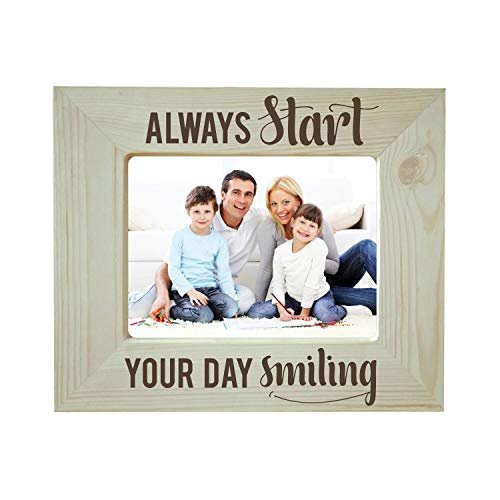 TheYaYaCafe-Birthday-Gifts-Always-Start-Your-Day-Smiling-Photo-Frame-Engraved-Wood-Picture-Frame-B07JH3Q4MF