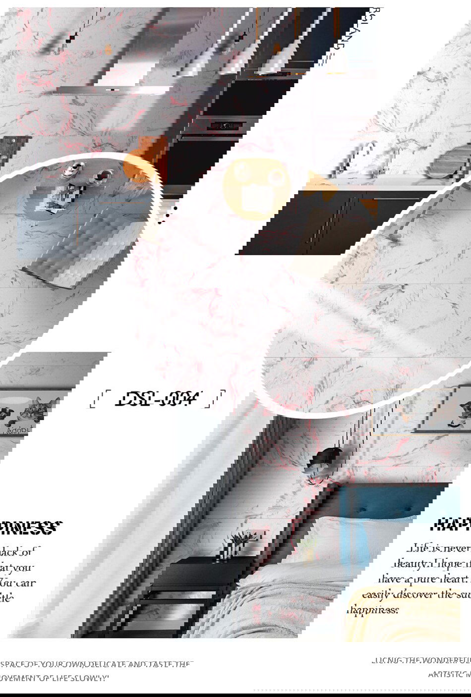 Waterproof Self Adhesive Marble Texture Wall Decals Waterproof Self Adhesive Marble Texture Wall Decals