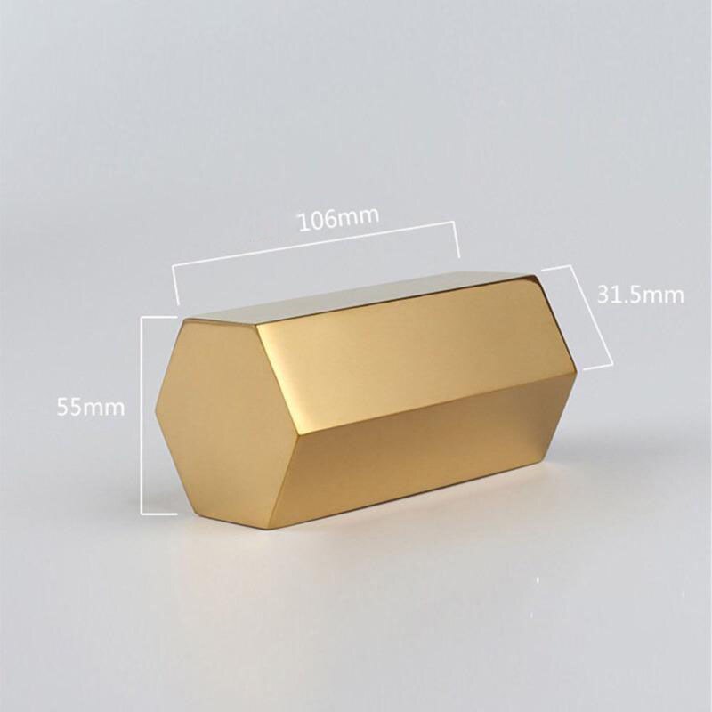 Simple Gold Vase Hexagonal Shape Simple Gold Vase Hexagonal Shape