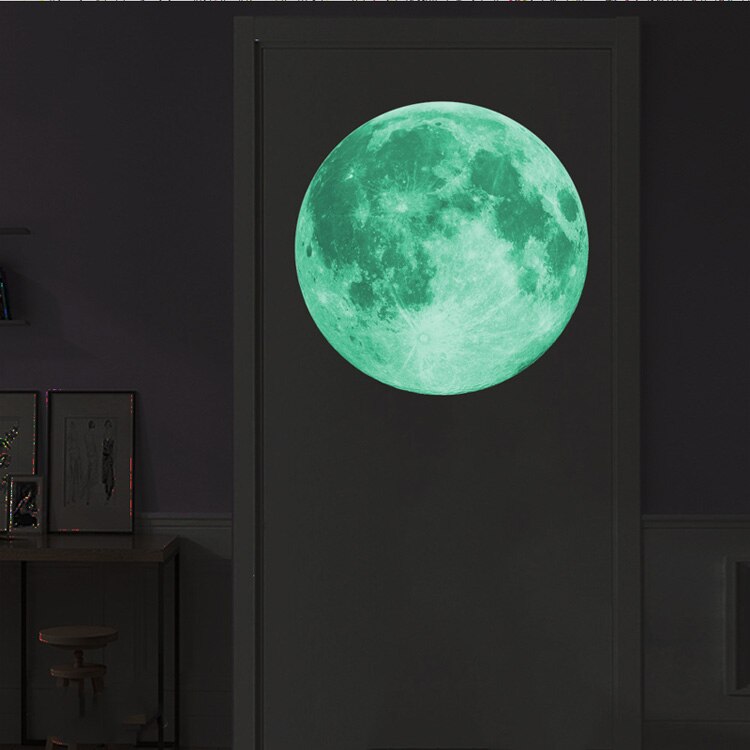 30cm Luminous Moon 3D Wall Sticker 30cm Luminous Moon 3D Wall Sticker