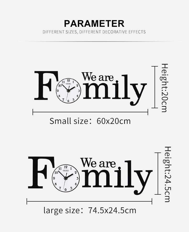 NEW Family Large Wall Clock Modern Design NEW Family Large Wall Clock Modern Design