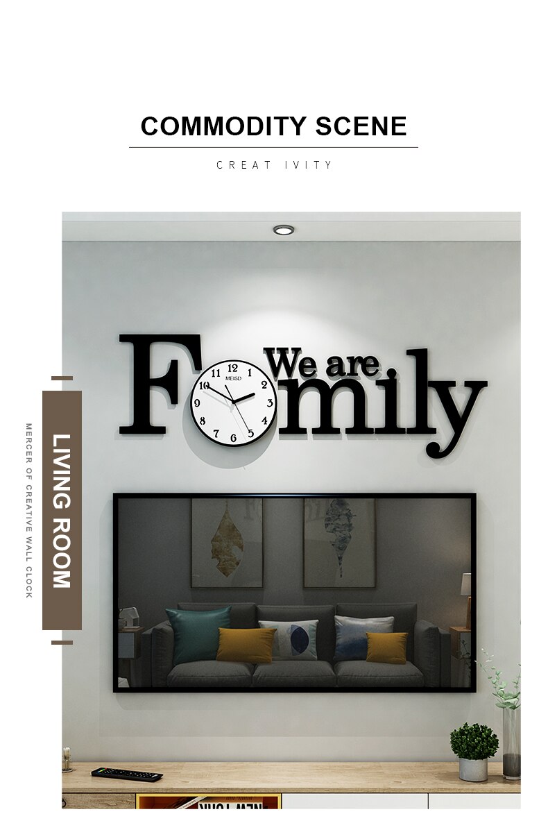 NEW Family Large Wall Clock Modern Design NEW Family Large Wall Clock Modern Design