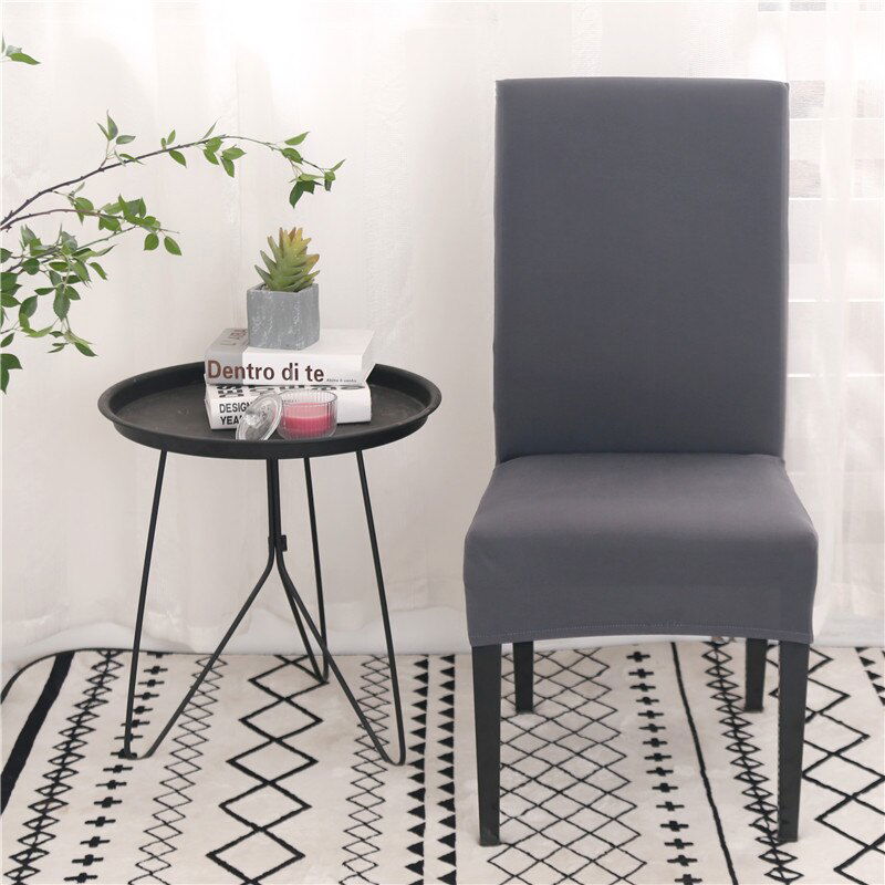 Solid Color Dining Room Stretch Seat Cover Solid Color Dining Room Stretch Seat Cover