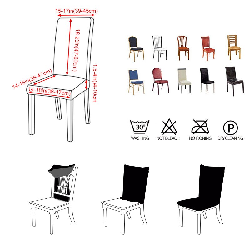 Solid Color Dining Room Stretch Seat Cover Solid Color Dining Room Stretch Seat Cover