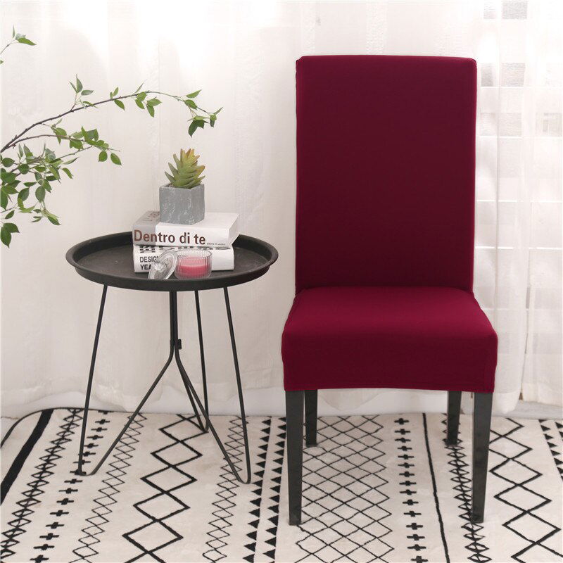 Solid Color Dining Room Stretch Seat Cover Solid Color Dining Room Stretch Seat Cover