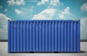 blue used shipping container for sale