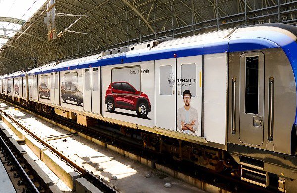 metro rail advertising in hyderabad, india