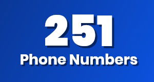 Get a 251 phone number today!