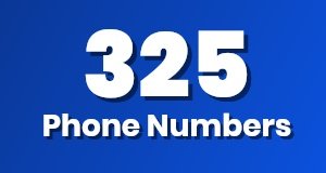Get a 325 phone number today!