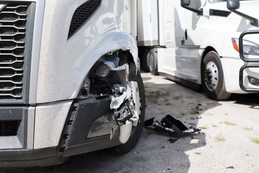 1 dead, 1 injured after car and semi truck collide in Palmdale - KTLA Los Angeles