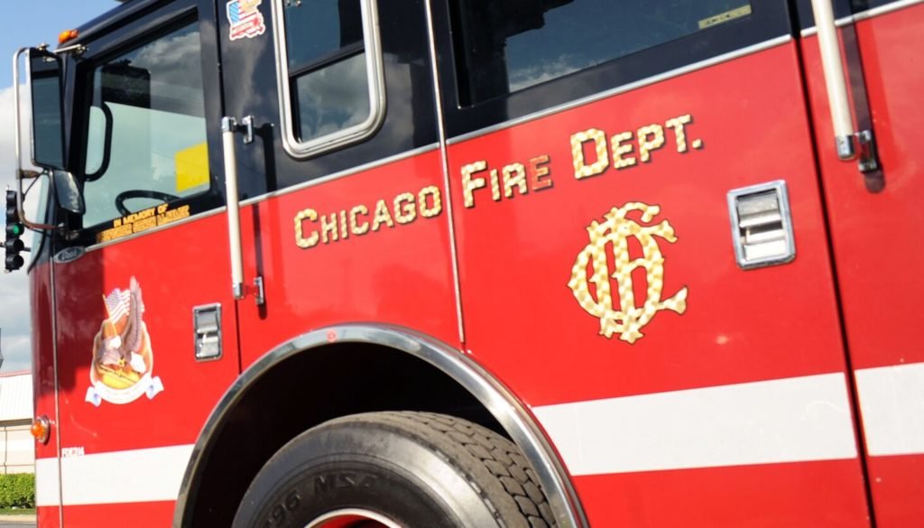 6 hospitalized when car slams into firetruck on South Side - Chicago Sun-Times