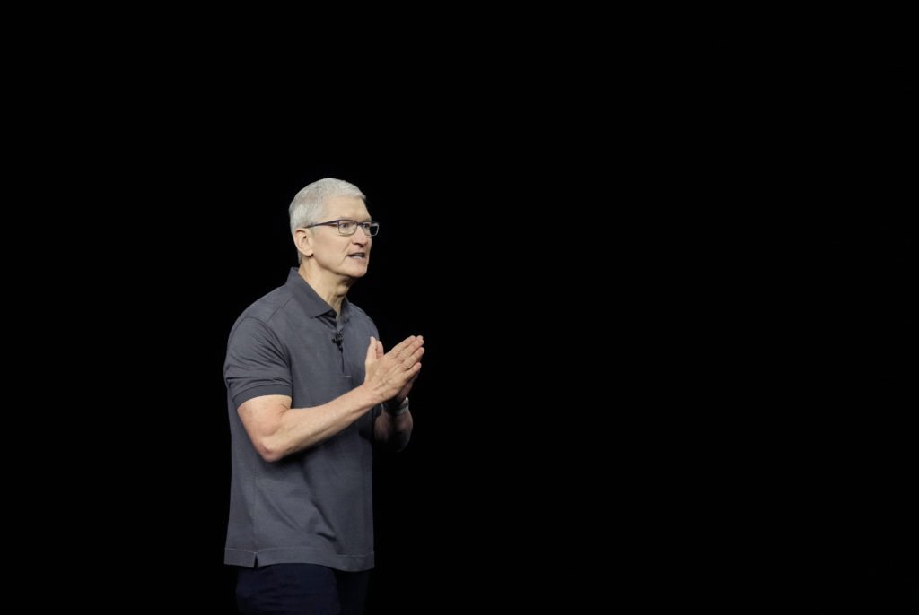 Apple CEO Tim Cook speaks during an announcement of new products on the Apple campus Tuesday, Sept. 12, 2023, in Cupertino, Calif. (AP Photo/Jeff Chiu)