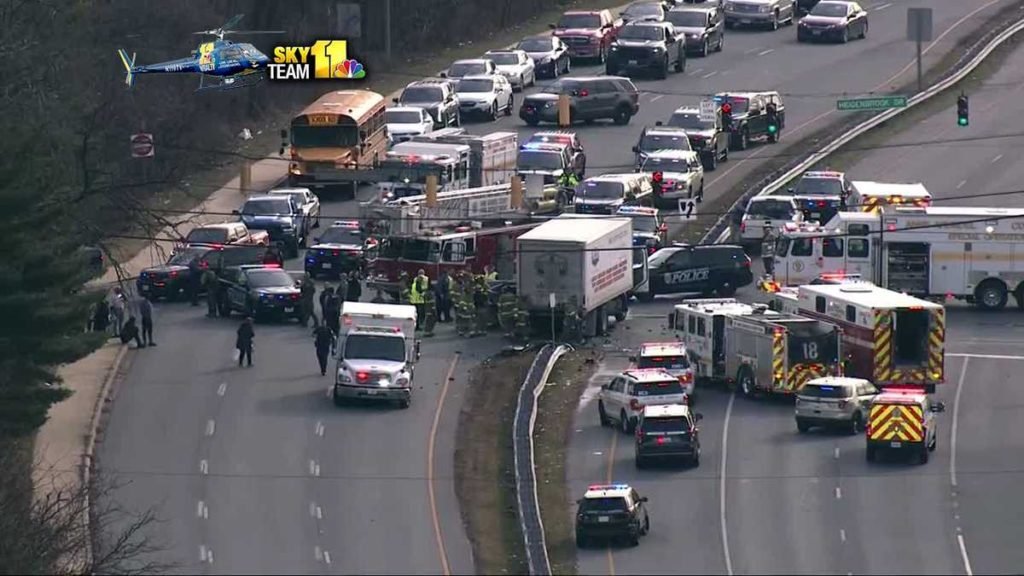 SkyTeam 11: Crain Highway closed for box truck crash - WBAL TV Baltimore