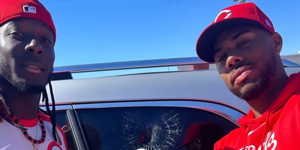 Elly De La Cruz breaks Hunter Greene's car window - MLB.com