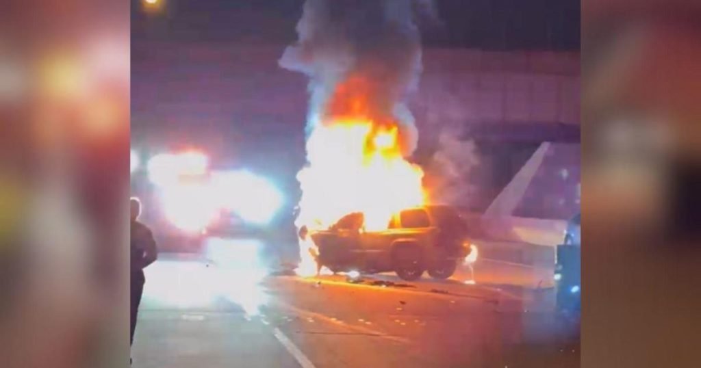 Good Samaritan rescues driver from burning car following crash on I-895: 'Wasn't even a second thought' - CBS News