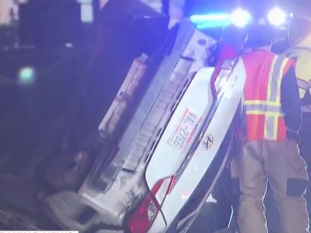 Person injured when car overturns on US-401 - WRAL News