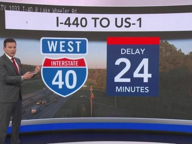 Traffic backup: Major delays up to 30 minutes on I-40 westbound near downtown Raleigh - WRAL News