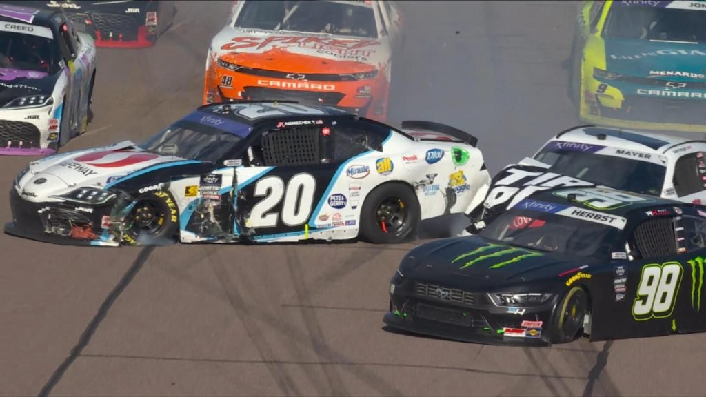 Smith, Nemechek contact results in multi-car wreck - NBC Sports