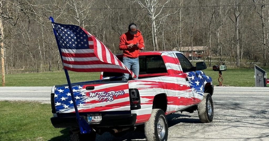 Student gets truck wrapped in American flag after going viral for being told to remove flag on his truck - WCPO 9 Cincinnati