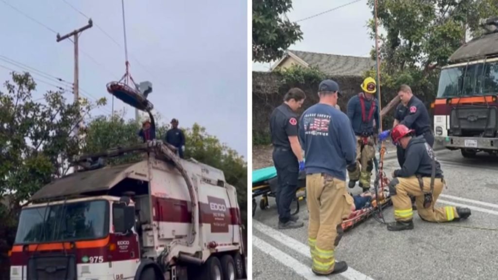 Crews rescue woman from inside garbage disposal truck - Yahoo News UK