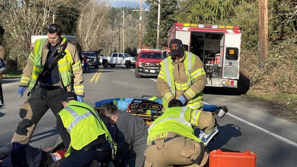 Cyclist hit by car near Lacey suffers traumatic injuries - KIRO Seattle