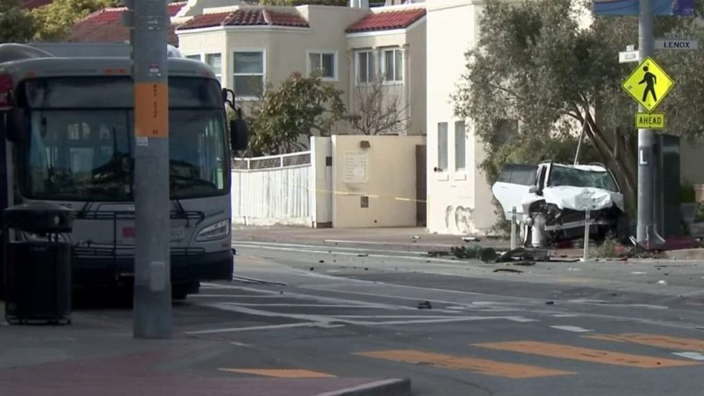 2 killed, 3 injured after car crashes into San Francisco bus stop - NBC Bay Area