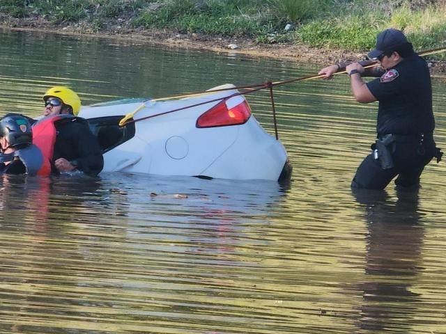 Car crashes into pond near Southpoint, 65-year-old man killed - WRAL News