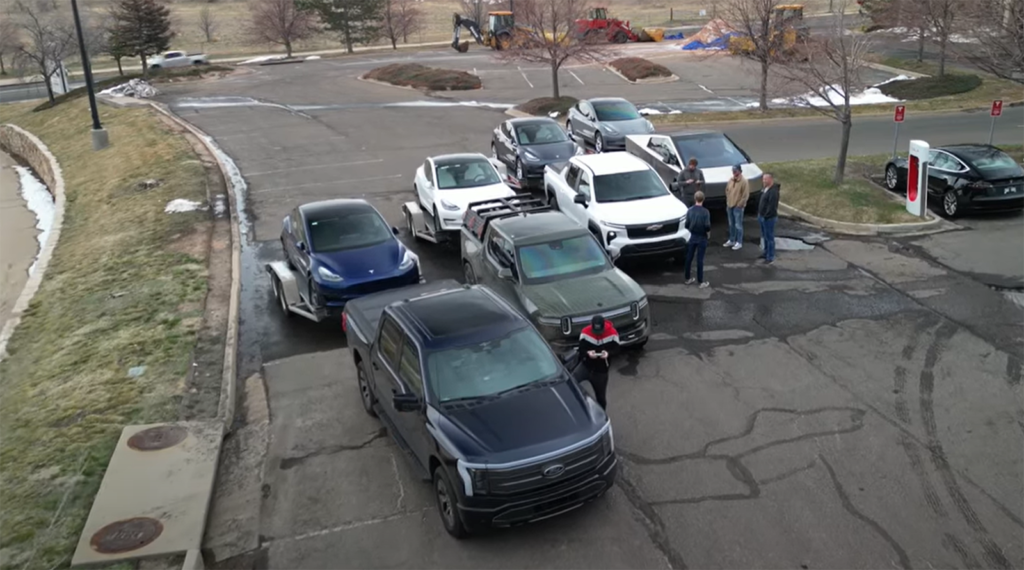 Four Electric Trucks Go Head To Head Towing Over The Rockies - CleanTechnica