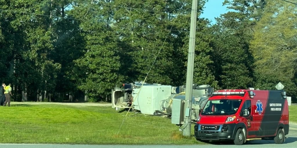 Overturned tanker truck closes portion of Lee Rd. 248 near Hwy. 280 in Smiths Station - WTVM