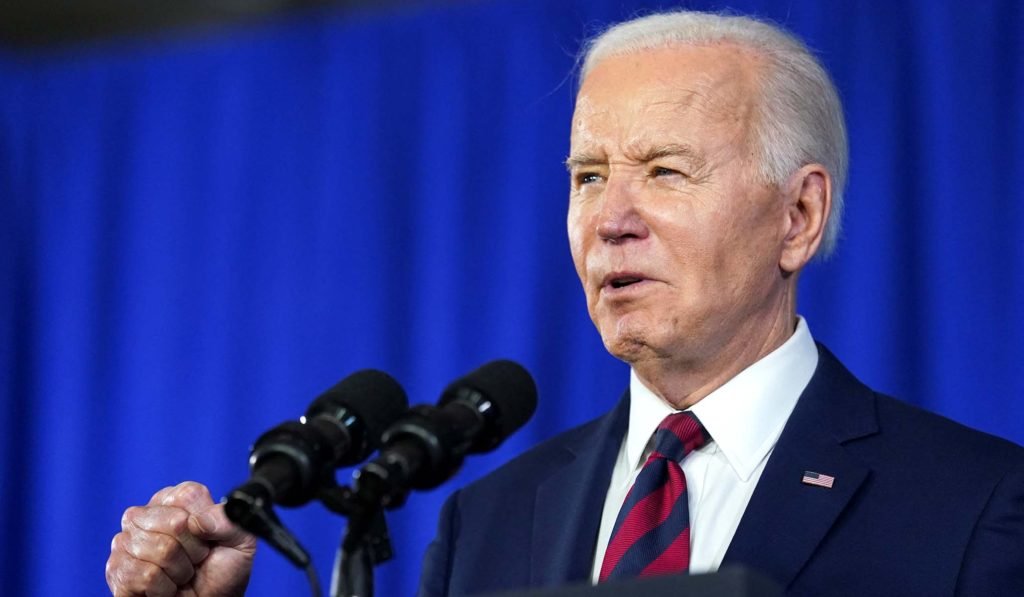 U.S. President Joe Biden speaks about rebuilding communities and creating well-paying jobs during a visit to Milwaukee, Wisconsin, U.S., March 13, 2024.  REUTERS/Kevin Lamarque