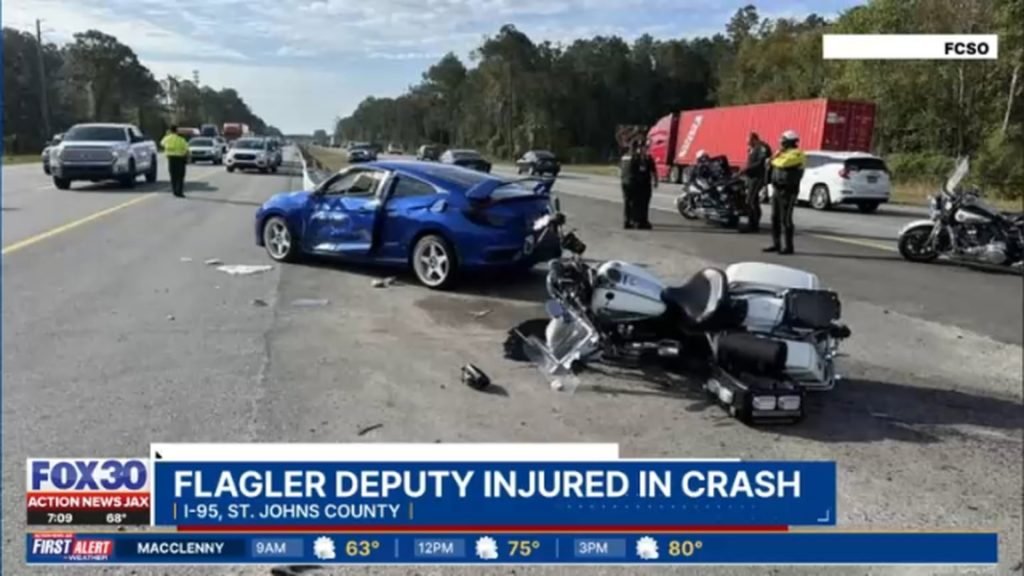 First Alert Traffic: Deputy injured in I-95 crash emphasizes motorcycle safety during bike week - ActionNewsJax.com