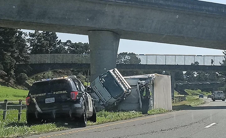 Truck Flipped on Highway 101 in Arcata | CHP Incidents - Lost Coast Outpost