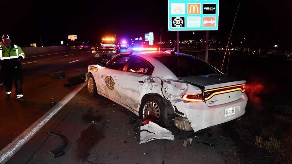 MSHP patrol car struck by suspected drunk driver in Clay County - KMBC Kansas City